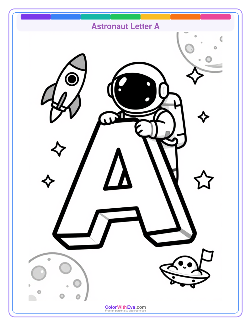 Astronaut Letter A preview