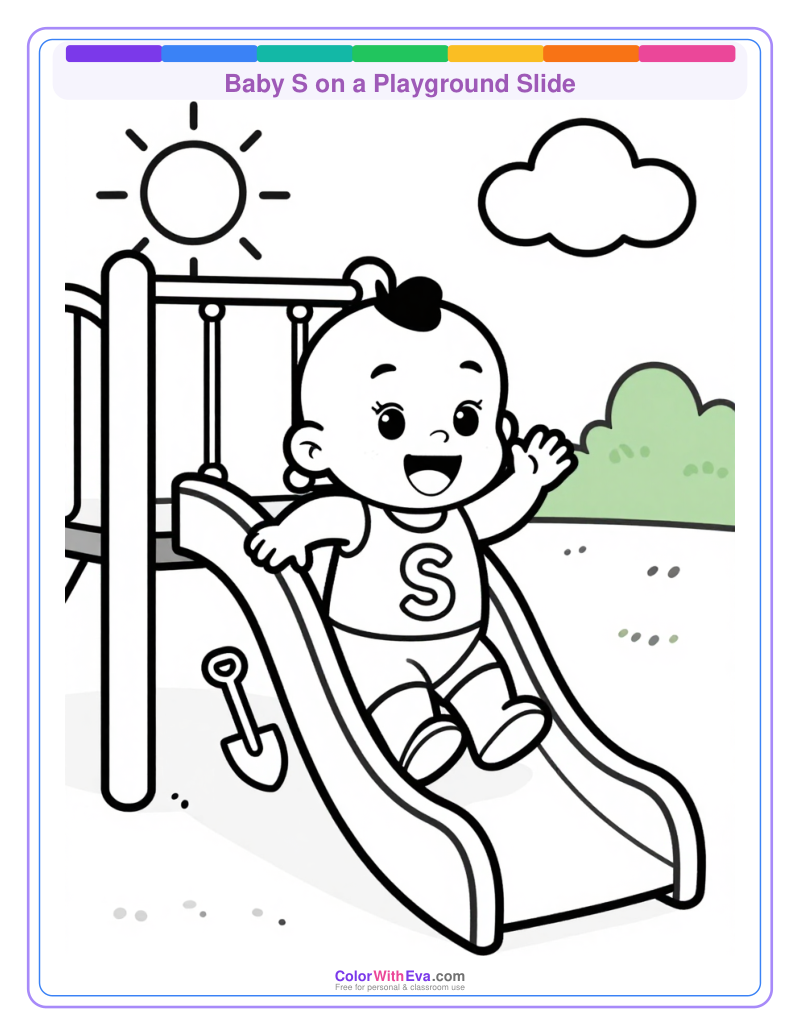 Baby S on a Playground Slide thumbnail
