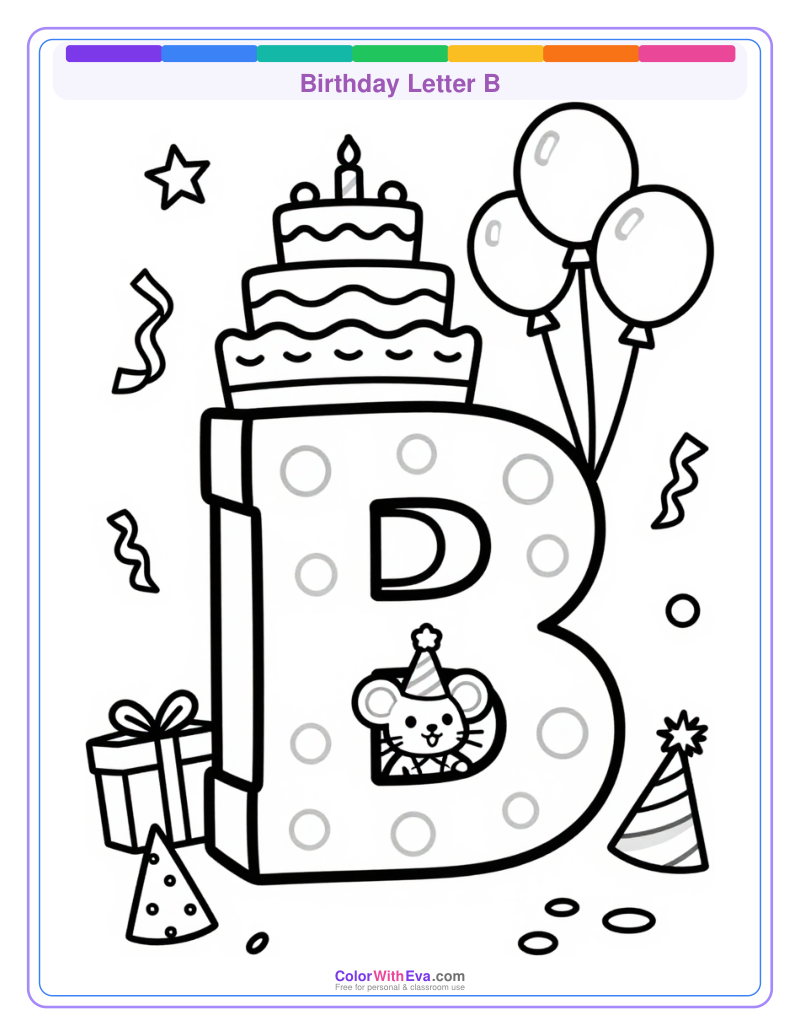 Birthday Letter B preview