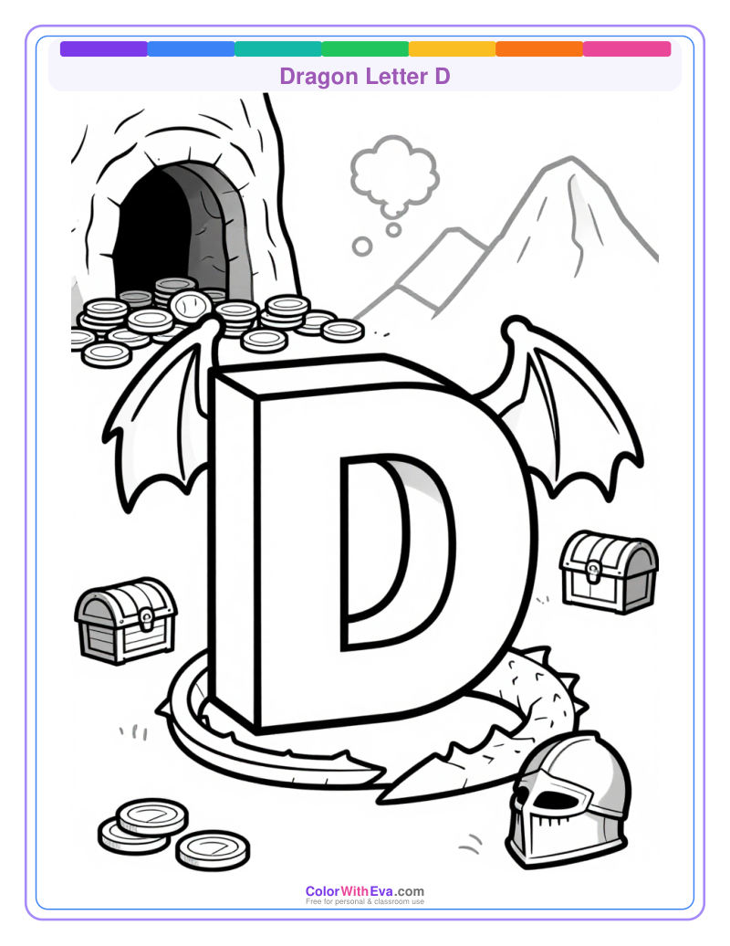 Dragon Letter D preview