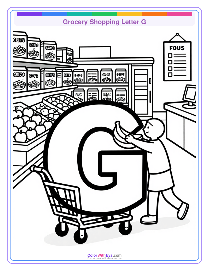 Grocery Shopping Letter G thumbnail