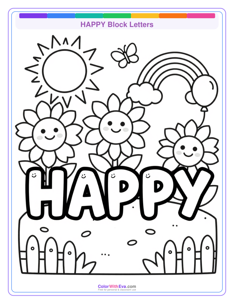 HAPPY Block Letters preview