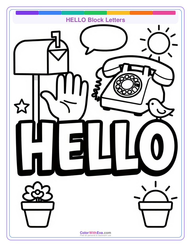 HELLO Block Letters preview