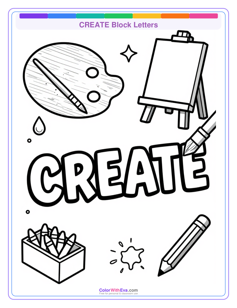 CREATE Block Letters preview