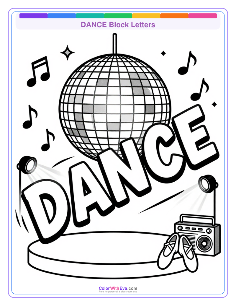 DANCE Block Letters preview