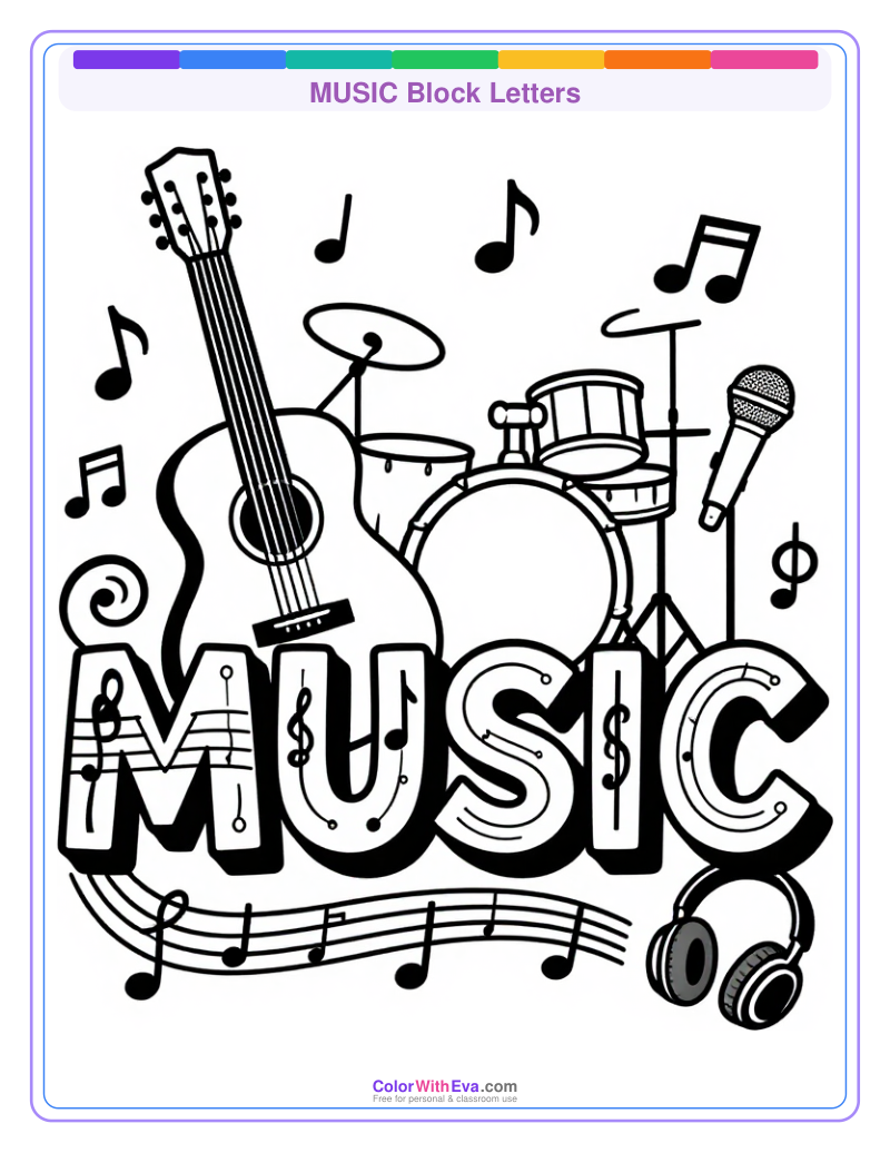 MUSIC Block Letters preview