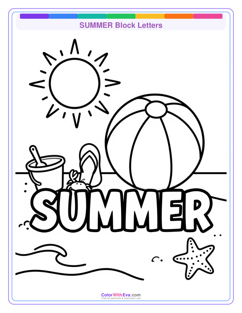 SUMMER Block Letters preview