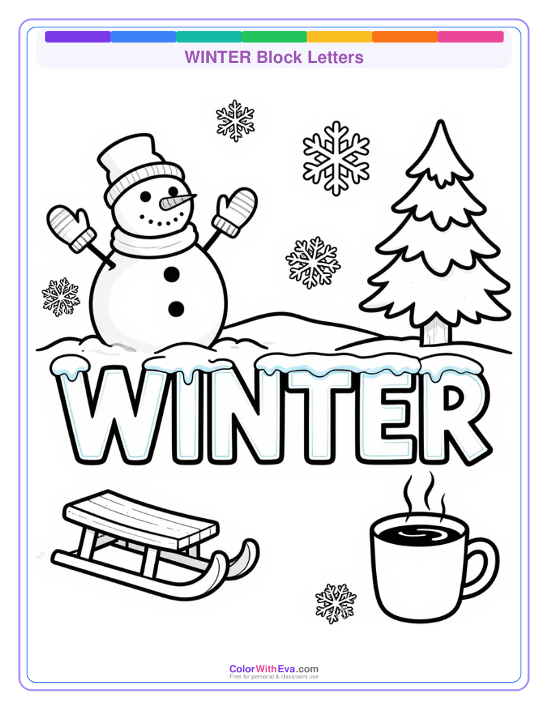 WINTER Block Letters preview