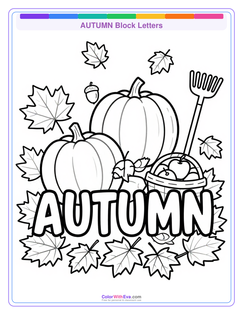 AUTUMN Block Letters preview