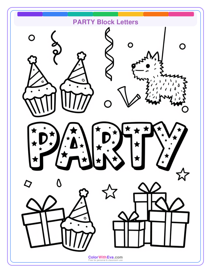 PARTY Block Letters preview