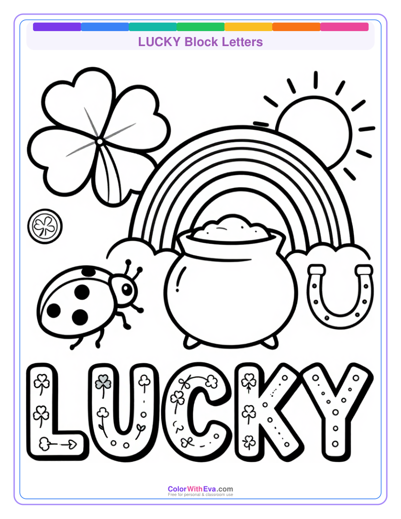 LUCKY Block Letters preview