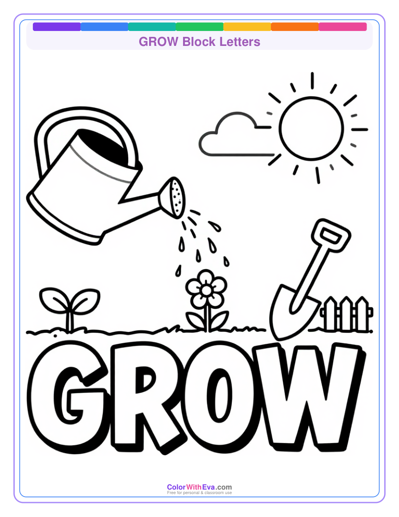 GROW Block Letters preview
