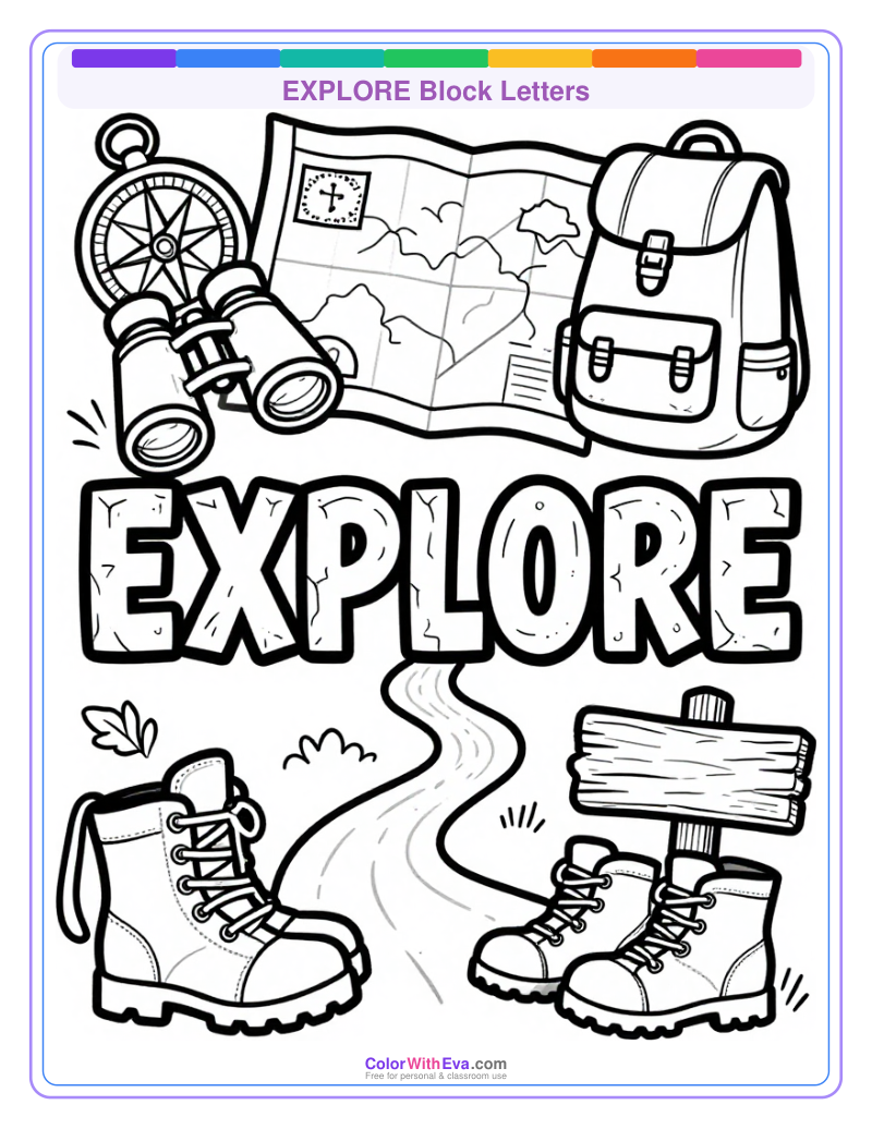 EXPLORE Block Letters preview