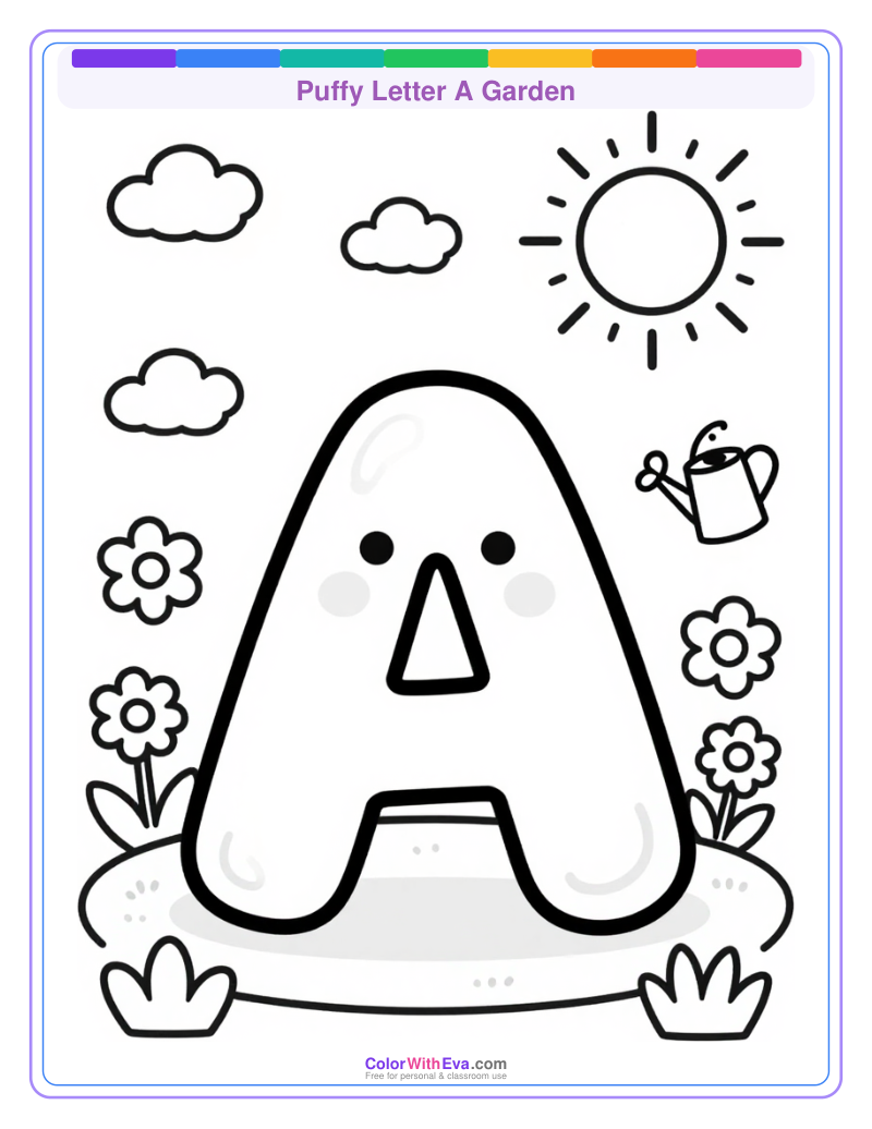 Puffy Letter A Garden preview