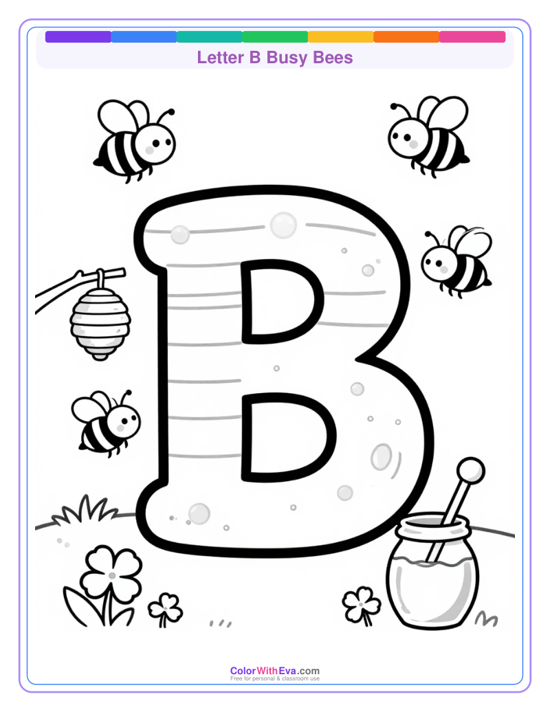 Letter B Busy Bees preview