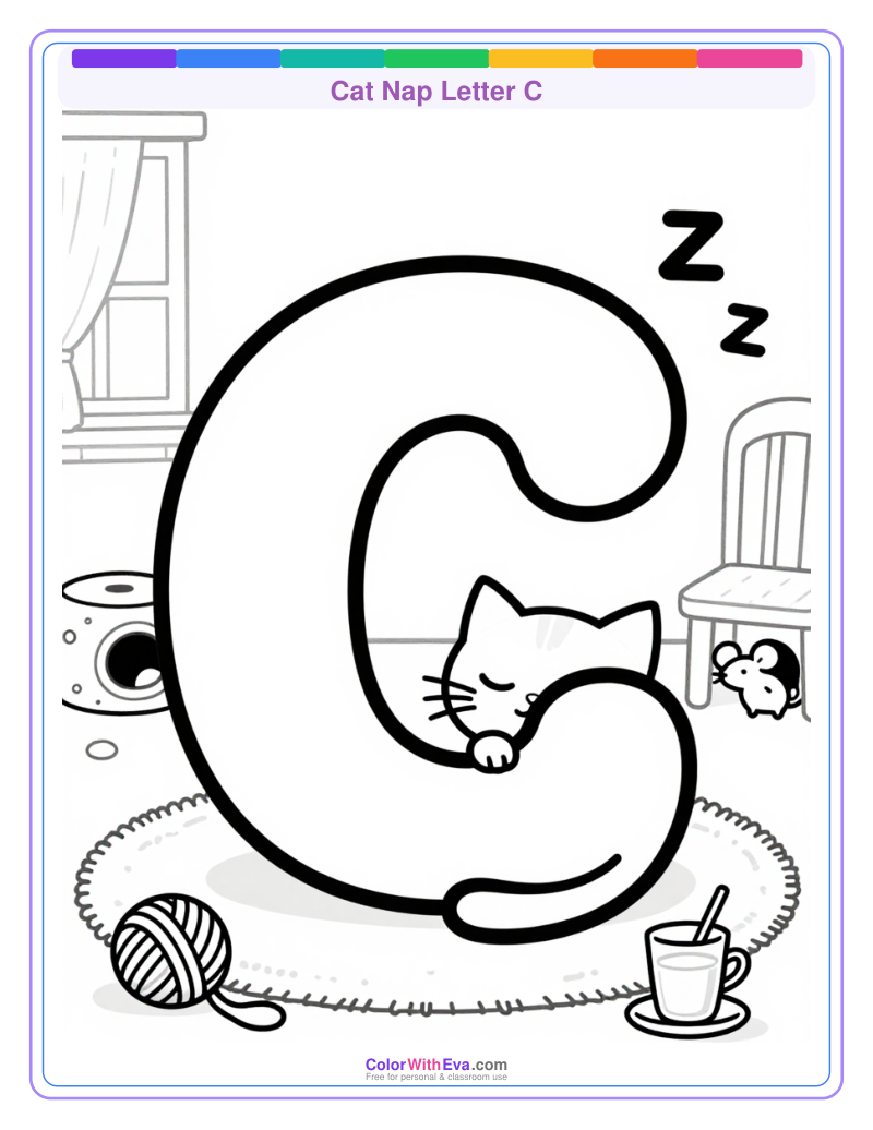 Cat Nap Letter C thumbnail
