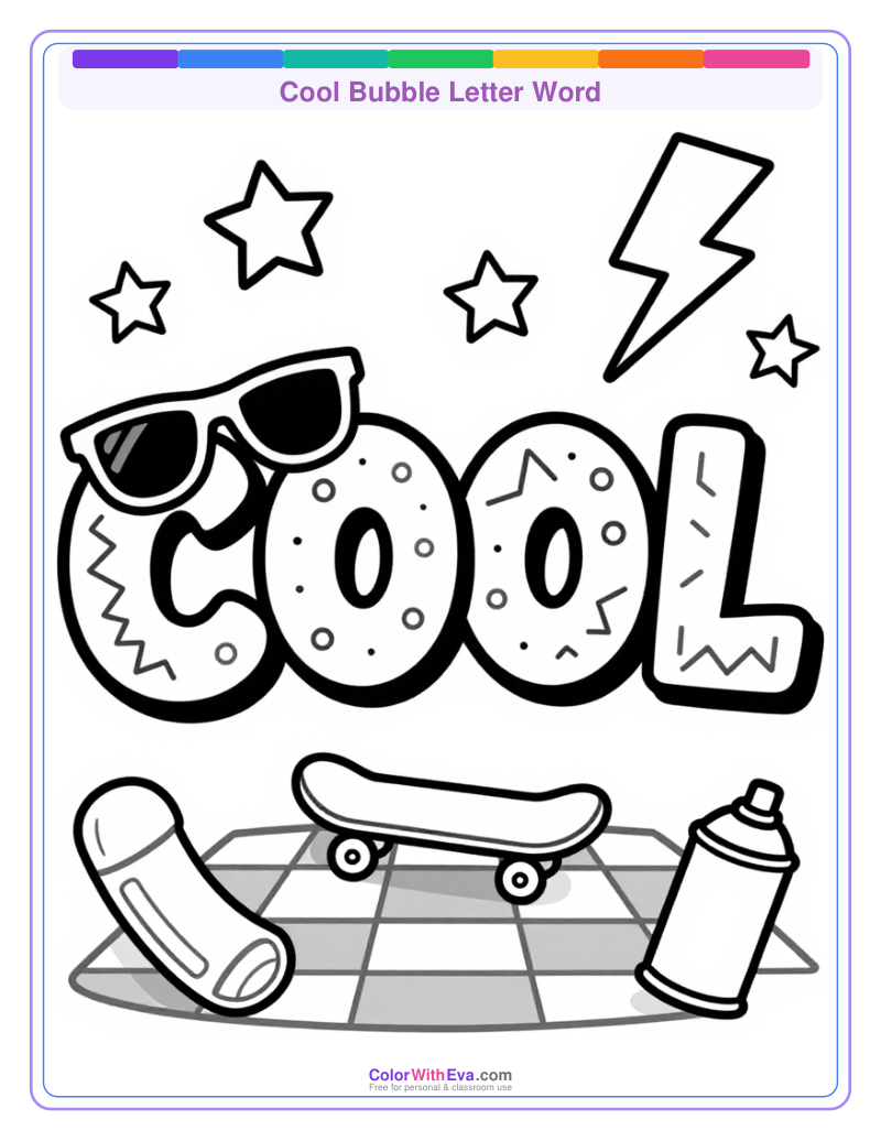 Cool Bubble Letter Word preview