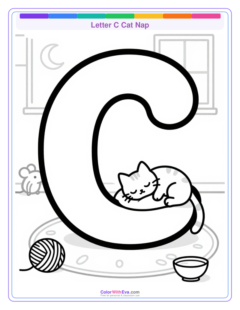 Letter C Cat Nap preview