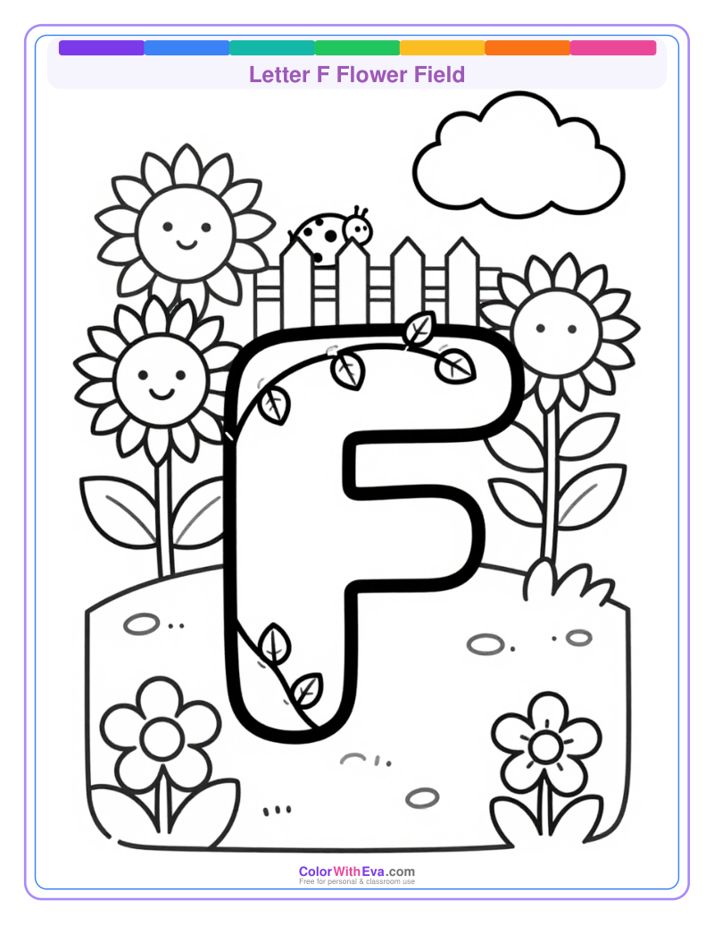 Letter F Flower Field preview