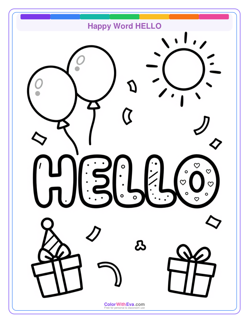 Happy Word HELLO preview