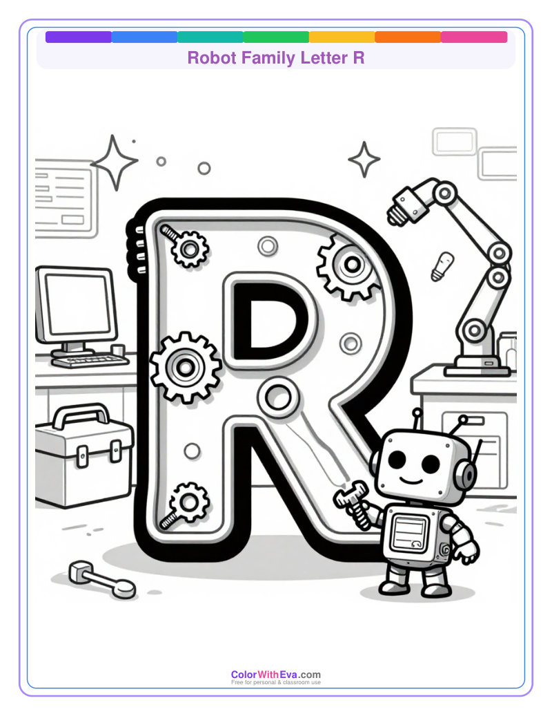 Robot Family Letter R thumbnail