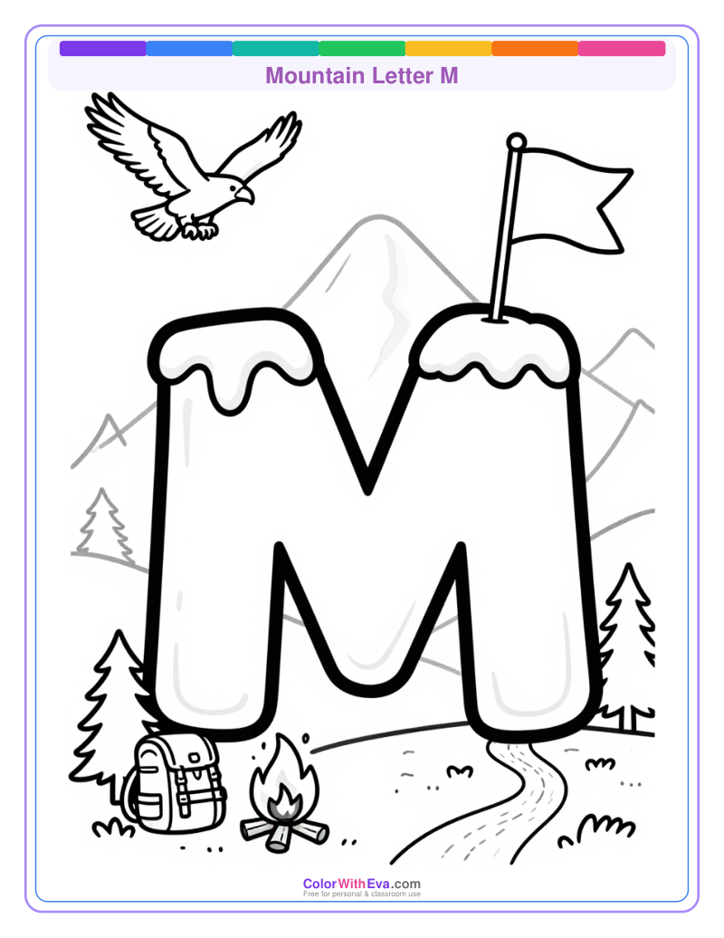 Mountain Letter M preview