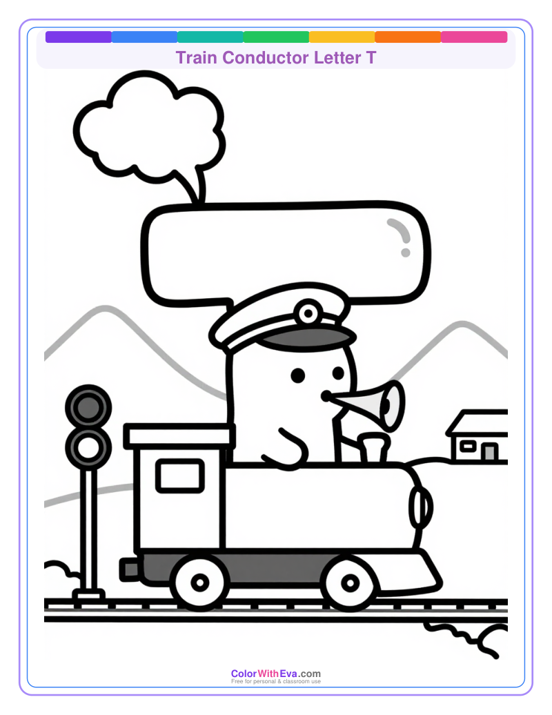 Train Conductor Letter T thumbnail