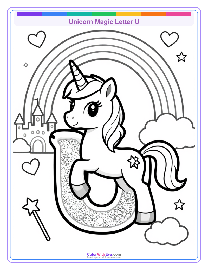 Unicorn Magic Letter U thumbnail