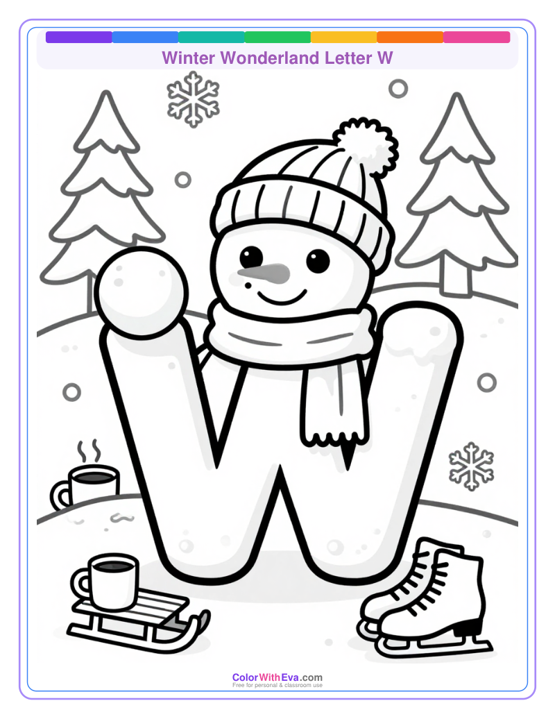 Winter Wonderland Letter W preview