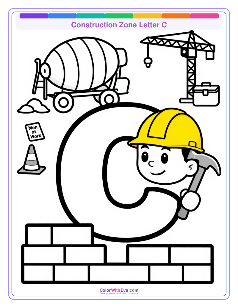 Construction Zone Letter C thumbnail