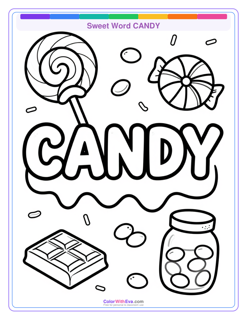Sweet Word CANDY preview