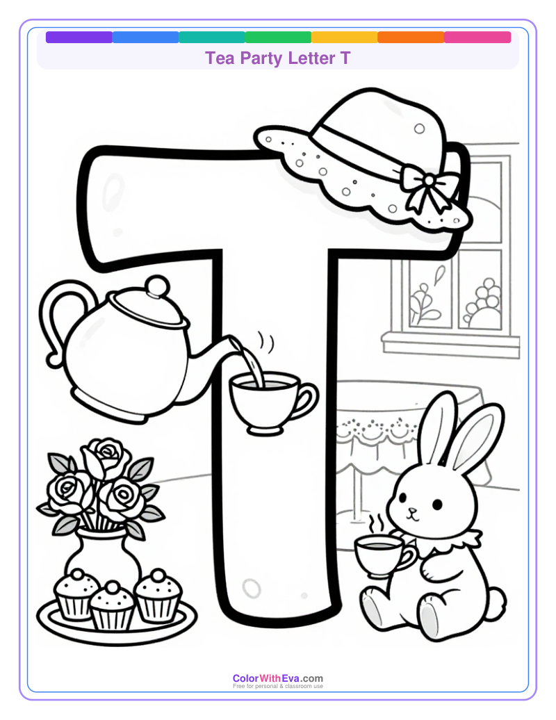 Tea Party Letter T thumbnail