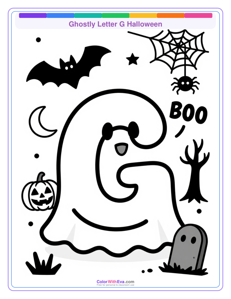 Ghostly Letter G Halloween thumbnail