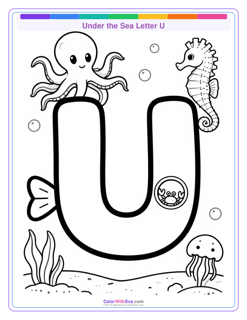 Under the Sea Letter U thumbnail