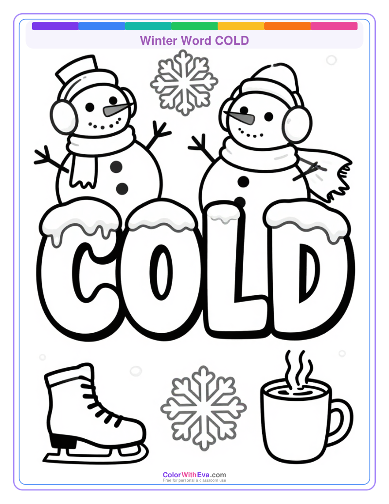 Winter Word COLD preview