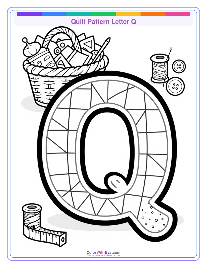 Quilt Pattern Letter Q preview