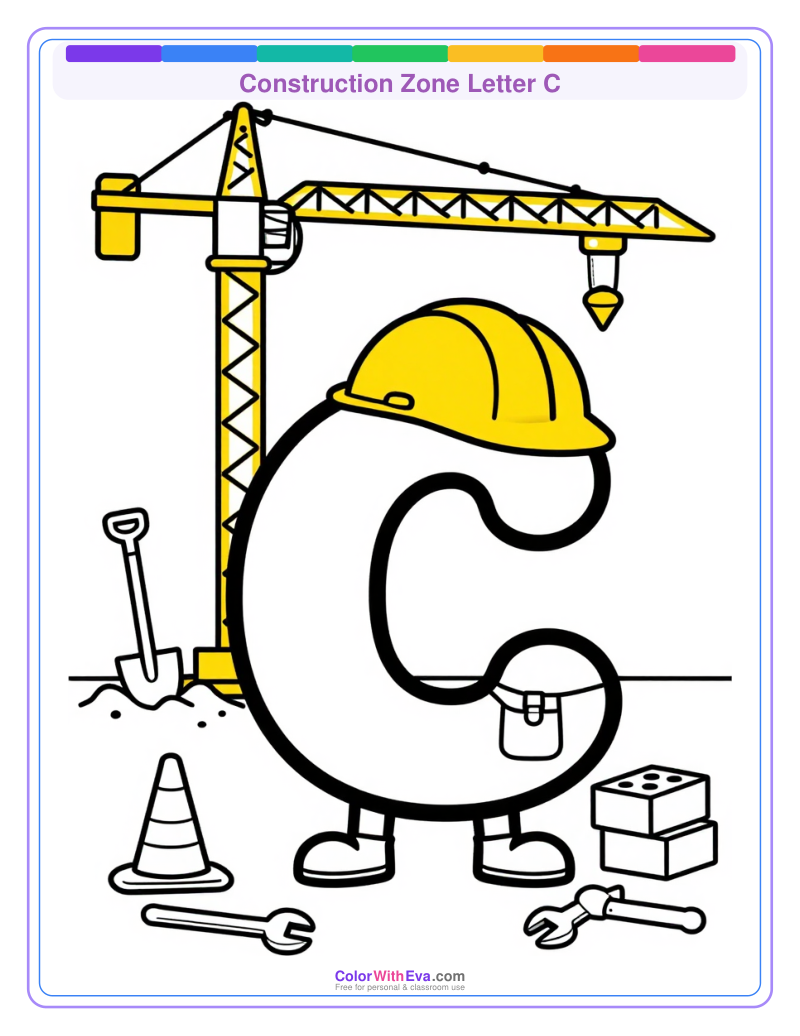 Construction Zone Letter C preview