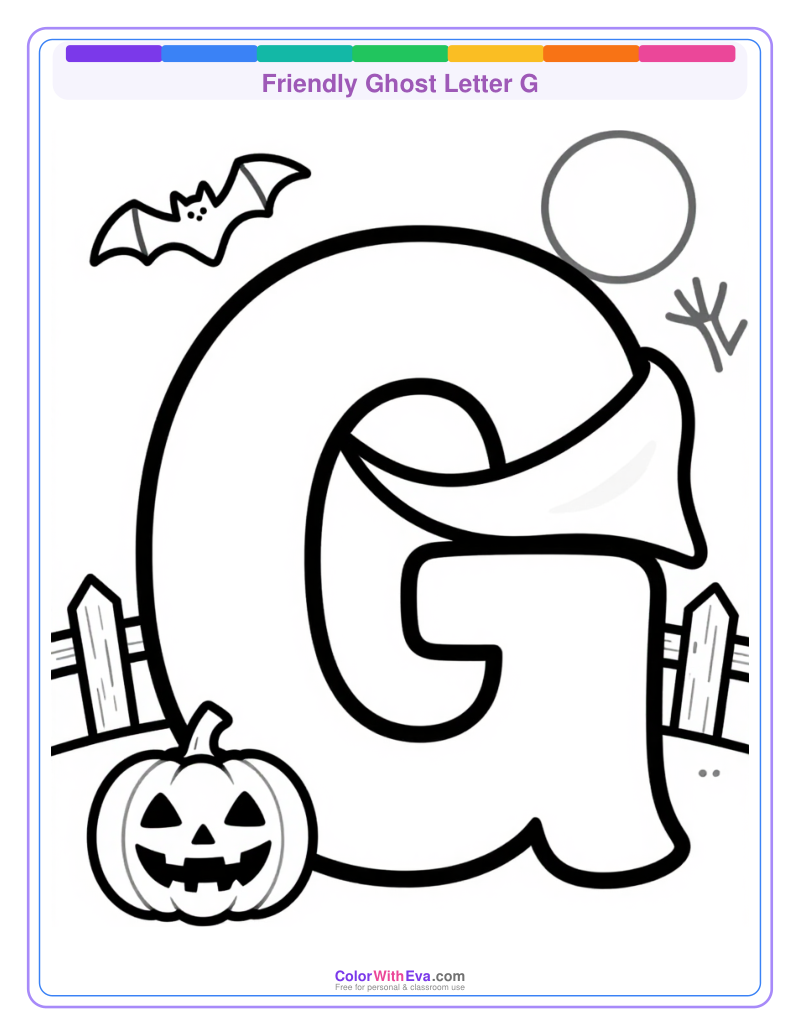 Friendly Ghost Letter G preview
