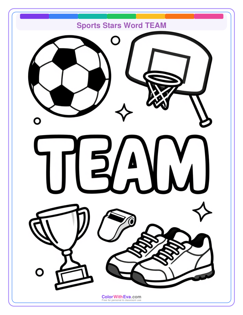 Sports Stars Word TEAM preview