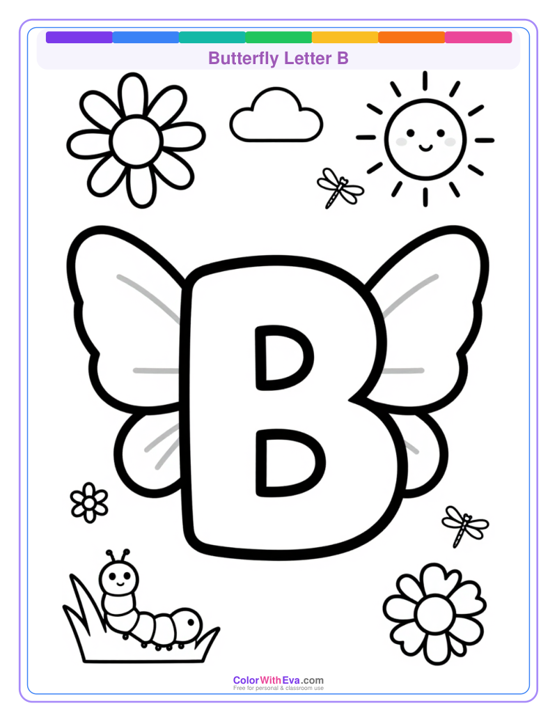 Butterfly Letter B preview