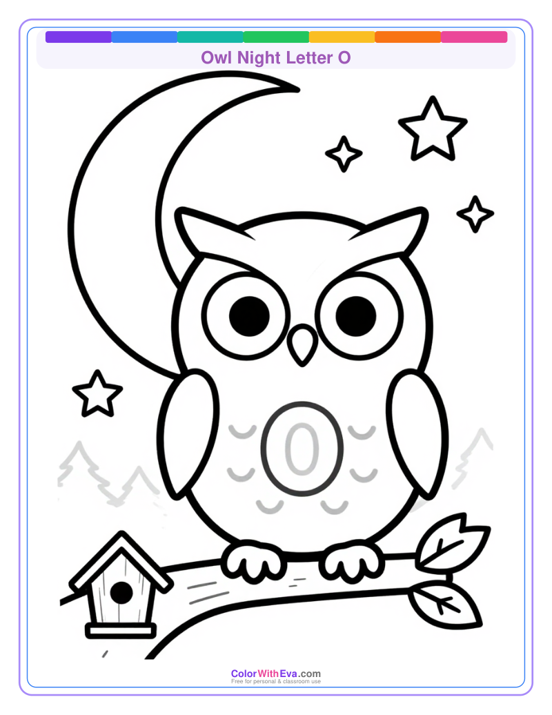 Owl Night Letter O preview