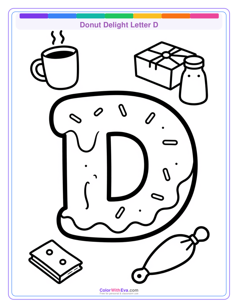 Donut Delight Letter D preview