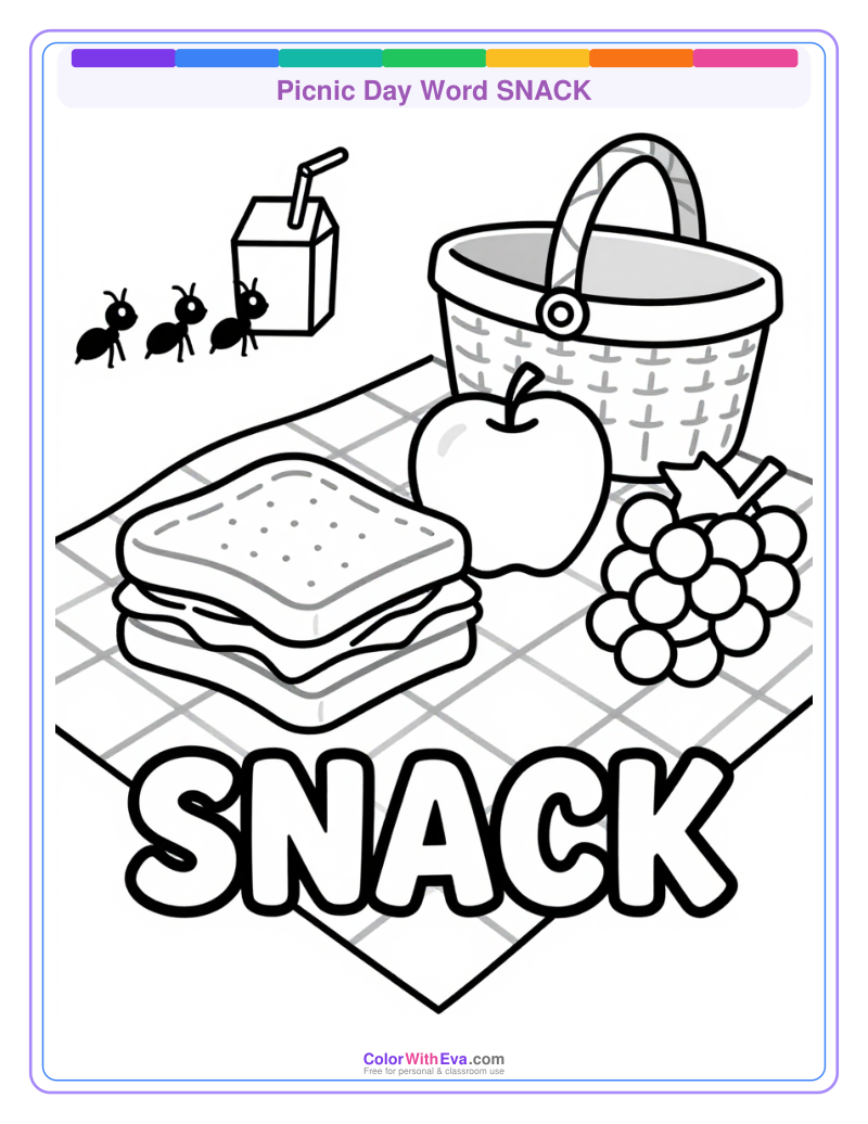 Picnic Day Word SNACK preview