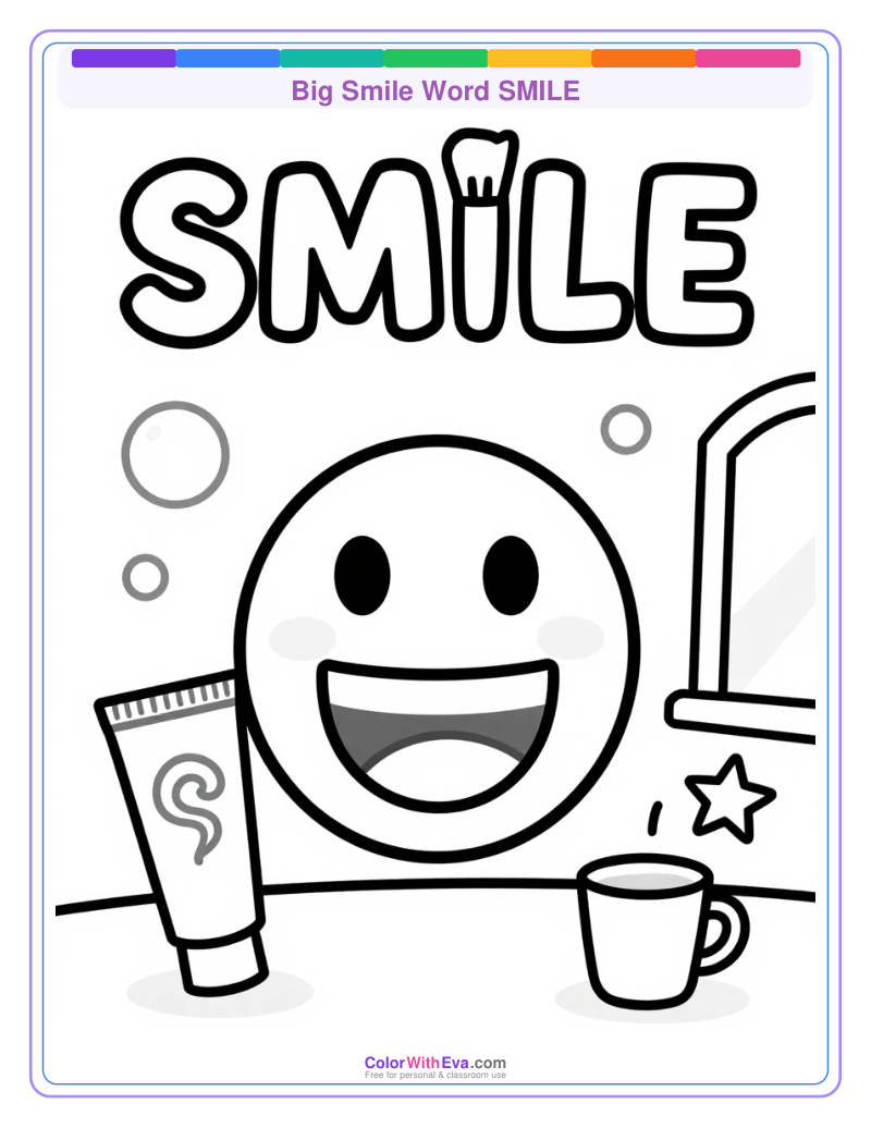 Big Smile Word SMILE preview