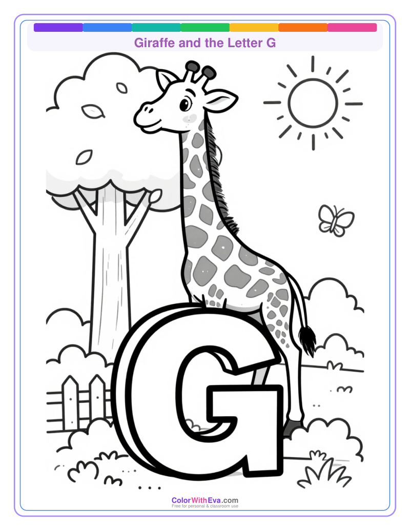 Giraffe and the Letter G preview
