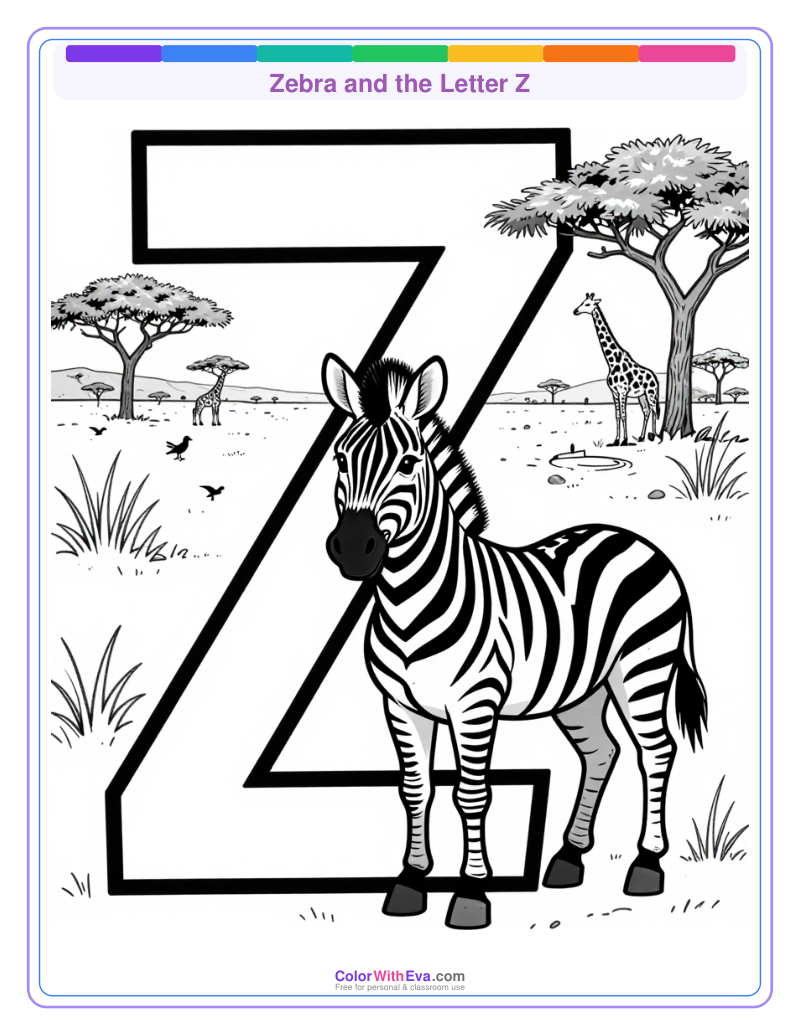 Zebra and the Letter Z preview