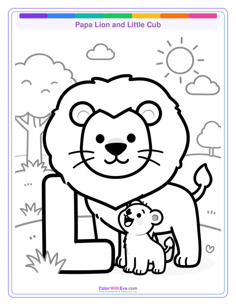 Papa Lion and Little Cub thumbnail
