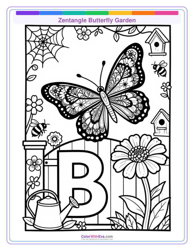 Zentangle Butterfly Garden thumbnail