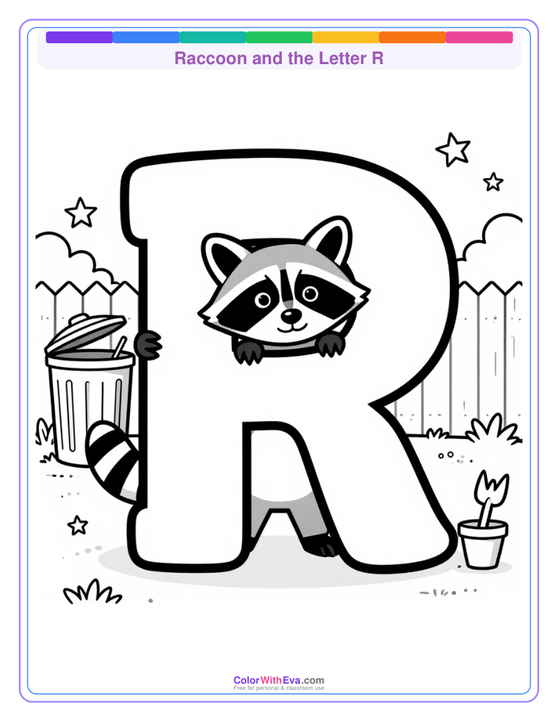 Raccoon and the Letter R preview