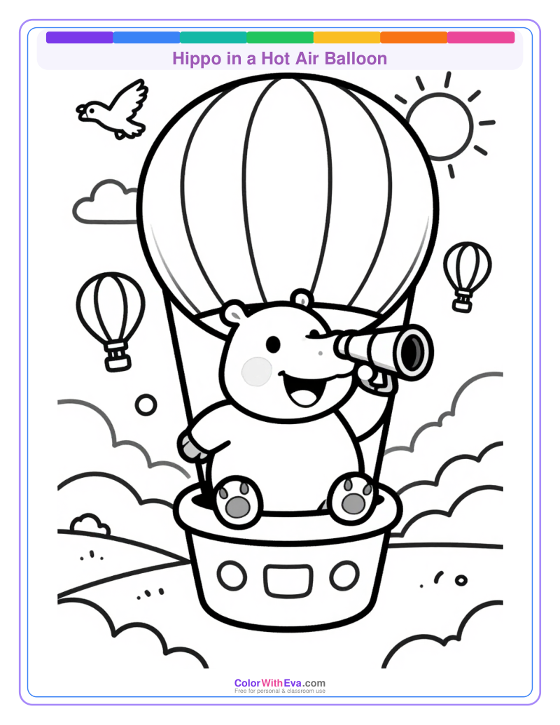 Hippo in a Hot Air Balloon thumbnail